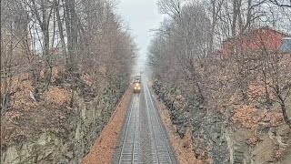 Eastbound Intermodal from above Meyersdale PA [upl. by Ahseikram]