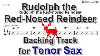 Rudolph the RedNosed Reindeer  Backing Track with Sheet Music for Tenor Sax [upl. by Ailis]