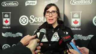 2020 Scotties Tournament of Hearts  Media Scrum  Draw 14 [upl. by Htnamas749]