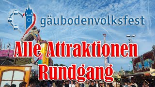 Gäubodenvolksfest Straubing 2024  Alle Attraktionen Rundgang FULL HD [upl. by Clausen]