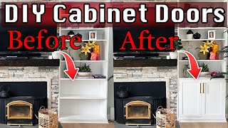 DIY Shaker Cabinet Doors For Built Ins  Build Easy DIY Cabinet Doors [upl. by Maidy]