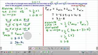 MATH FORM3 APPROXIMATIONS AND ERRORS LESSON 4 [upl. by Aloibaf]