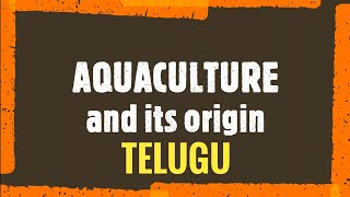 Aquaculture in Telugu  Aquaculture origin in Telugu  Aquaculture and its origin in Telugu Bsc [upl. by Brightman]