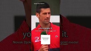 Novak Djokovic speech after winning gold medal at Paris Olympics 2024 novakdjokovic paris2024 [upl. by Zoha]