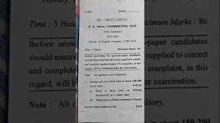 BA EnglishHonsFifth Sem History Of English Literature Question Paper shorts [upl. by Maighdiln366]