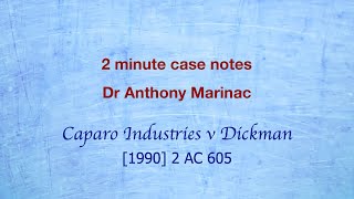 Caparo v Dickman Duty of Care [upl. by Concettina]