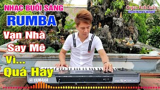 Nhạc Buổi Sáng Rumba Vạn Nhà Say Mê  Hòa Tấu Rumba Phòng Trà Quán Cafe  Organ Anh Quân  Phần 61 [upl. by Attaymik]