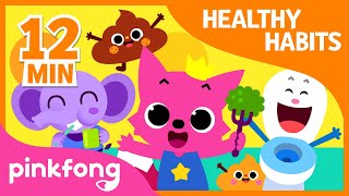 Bath Time song and 9 songs Healthy Habits Songs   Compilation  Pinkfong Songs for Children [upl. by Atis]