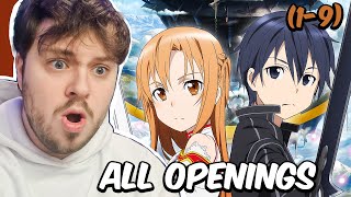 First Time Reacting To Sword Art Online OPENINGS 19 [upl. by Lorn]