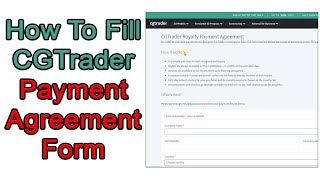 How To Fill CGTrader Payment Agreement Form  By Guru Pakistani [upl. by Philender77]