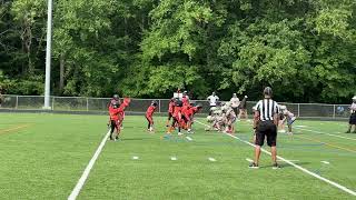 Football 8U Cockeysville Eagles vs Overlea ScottLaRod [upl. by Anirbaz]