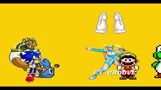 MUGEN Request Kamek and Neo Sonic VS R Mika and Super Mario Maker [upl. by Langan205]