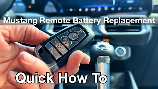 2024 Ford Mustang Remote key Battery Replacement 2025 S650 20182024 How to Change the fob battery [upl. by Enelra265]