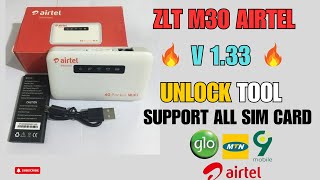 ZLT M30 VERSION 133 Unlocked Done 💯 🔥✅️ Airtel Mifi M30 133 Support All SIM CARDS mifi airtel [upl. by Hepzi665]