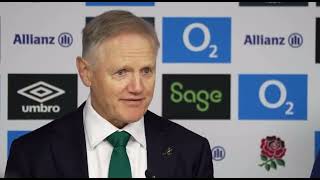 Credit to Wallabies coach Joe Schmidt for the victory  🇮🇪 🇳🇿’s loss is Australia’s gain rugby [upl. by Landrum]