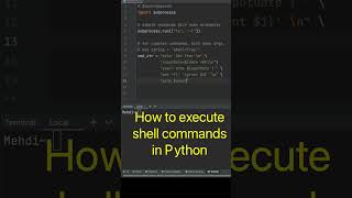 Python execute shell commands [upl. by Dnalon768]