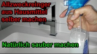 Natürlichen Allzweckreiniger aus Hausmittel selber machen  Reinigungsmittel selbst herstellen  DIY [upl. by Wiencke]