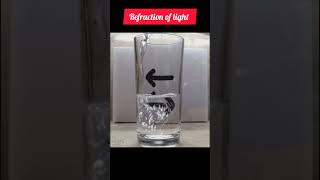 Refraction light class 10 science refraction youtubeshorts shorts [upl. by Herwick]