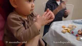 Baby babbling in sign language  signing in ASL [upl. by Carlita660]