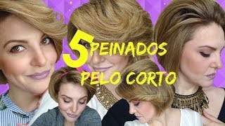 5 IDEAS RÁPIDAS DE PEINADOS PARA PELO CORTO Dianne [upl. by Irrehc]