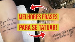 FRASES PARA TATUAR  INSPIRAÇÕES [upl. by Htebazil]