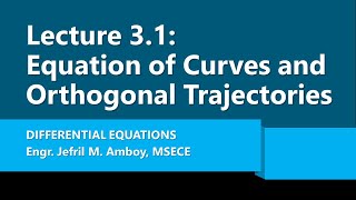 Orthogonal Trajectories  Differential Equations [upl. by Rafa]