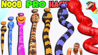 NOOB vs PRO vs HACKER in SNAKE SHOOTER with SHINCHAN and CHOP [upl. by Pruchno]