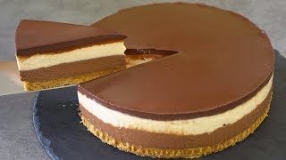 No Bake Peanut Butter Chocolate Cheesecake [upl. by Longo]