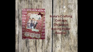 CRAFT WITH ME  LETS MAKE A CHRISTMAS BOOKLET OUT OF BAKING PAPER [upl. by Sell]