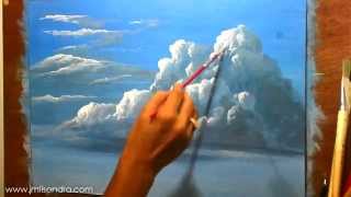 How to Paint Clouds in Acrylic  Instructional Painting Lesson by JM Lisondra [upl. by Nivla]