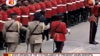 President Uhuru Kenyatta inspects his first Guard of Honour [upl. by Nosauq609]