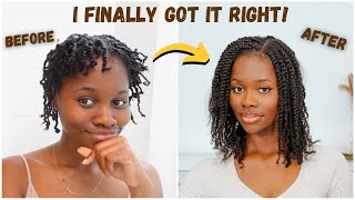 😍 The twists are twisting now Mini twist on natural hair with added extensions from QVR Hair [upl. by Grayce]