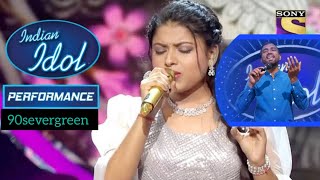 Mujhse Mohabbat Ka Izhar Karta indianidol13 arunitakanjilal kumarsanu alkayagnik [upl. by Ahsennek]