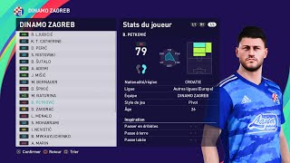 PES 2021 DINAMO ZAGREB players  December 2023 [upl. by Nohtanoj]