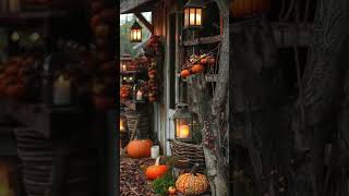 Fall Front Porch Decorating Ideas and Outdoor Fall Decor Ideas with Wreaths [upl. by Korey]