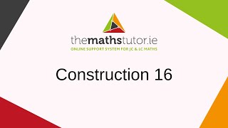 Construction 16 Circumcentre and Circumcircle Of A Triangle  Leaving Cert amp Junior Cert Maths [upl. by Yebot711]