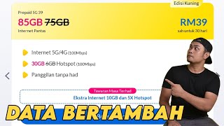 Prepaid CelcomDigi Edisi Kuning Naik 10GB Apa Seh [upl. by Barbette]