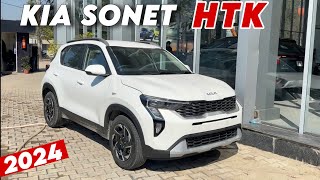 KIA SONET HTK 2024 New Model ✅Value For Money New KIA Sonet Htk Second Base Model Review [upl. by Eirrok]