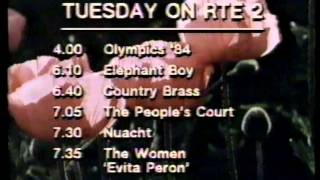 RTE 2 CLOSEDOWN 1984 [upl. by Ahsiema]