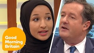 Piers Morgan Debates Headscarf Ban With Muslim Women  Good Morning Britain [upl. by Analah288]