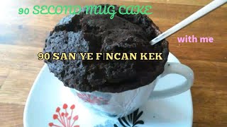 🎂☕ 90 SANİYE de Mikrodalga da Fincan KEK🍀 YUMURTASIZ [upl. by Kappenne575]