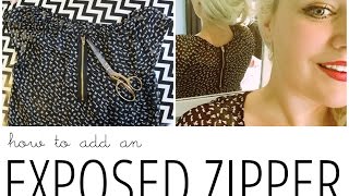 How To Sew An Exposed Zipper [upl. by Alehtse]