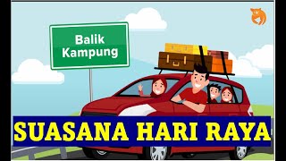 SERONOK DAN LUCU SUASANA MENYAMBUT RAYA DI KAMPONG  INI BARULAH RAYA [upl. by Haugen]