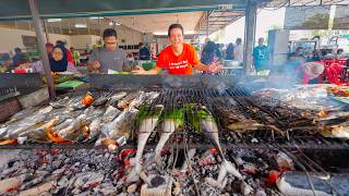 Street Food in Malaysia 🇲🇾 EXTREME FISH BBQ  Curry Noodles in Penang Mainland [upl. by Colene]