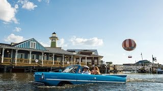 Amphicar On Ride  Dream Boat  Disney Springs Transforming Car Experience  Car or Boat [upl. by Willmert]