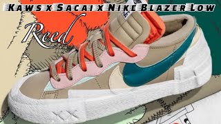 Kaws x Sacai x Nike Blazer Low REED [upl. by Anaiek]