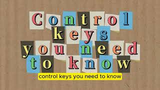 Keyboard Keys Shortcuts Part 1 Control Keys You Need to Know [upl. by Norling341]