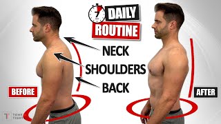 The PERFECT 7Minute Daily Posture Routine Fix Neck and Back Pain [upl. by Bremser922]