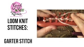 Loom Knit Stitch Patterns Garter k amp p [upl. by Ivar68]