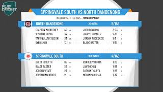 Dandenong District CA  Semi Final 2  Grand Final  Springvale South v North Dandenong [upl. by Ashlee]